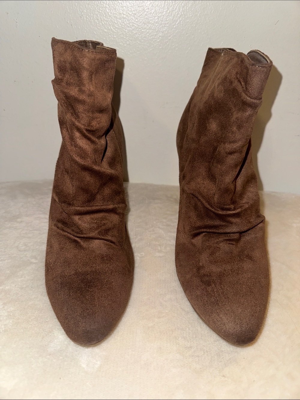 Rialto Chocolate Brown Suede Ankle Booties